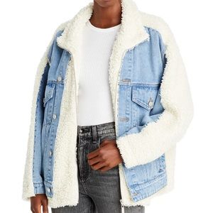 Blank NYC Blue and Cream Jean Jacket